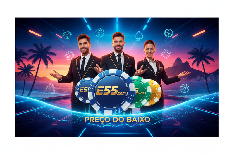 Fichas de cassino de baixo valor empilhadas, simbolizando a estratégia de preço do baixo.